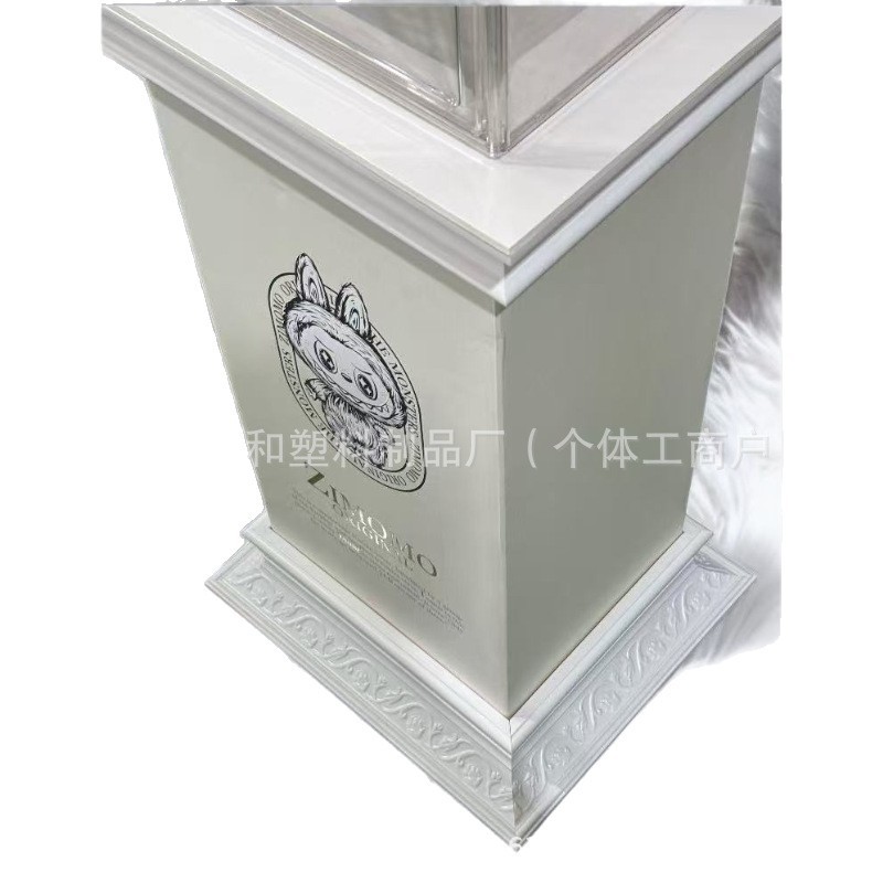 zimomo大天使展示罗马柱花纹层次丰富立体展示labubu防尘柜欧式风|undefined