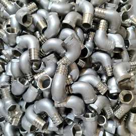 304不锈钢内牙螺纹弯头宝塔接头90度弯直角接内丝格林皮接管件