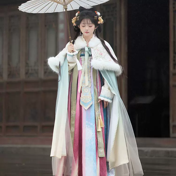 Han Yu Kui [Chu Xueye Wen] Оригинальный женский зимний плащ Hanfu утолщен