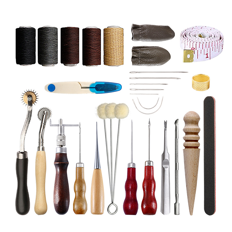 皮革工具套装89款 31件套手工皮雕皮艺工具DIY手工皮革制作套装