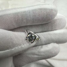 跨境珠宝爆款S925纯银饰品莫桑钻戒指吊坠微镶加工成品空托批发