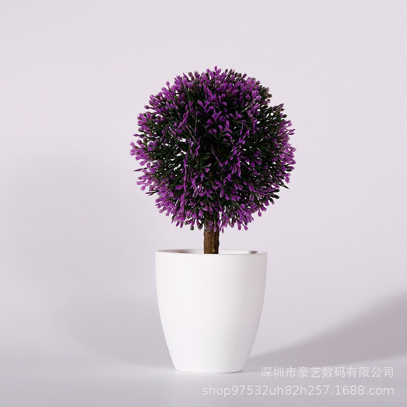 Simulación de plantas verdes, plantas en macetas, comercio electrónico, venta al por mayor, venta directa de fábrica, bola de hierba artificial de plástico, decoración del hogar, decoración del hogar image 15
