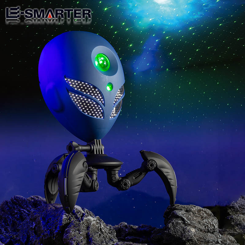 Alienígenas transfronterizos dinámicamente girando luz de estrella 6 nebulosa láser giratoria interior y exterior camping luz de atmósfera