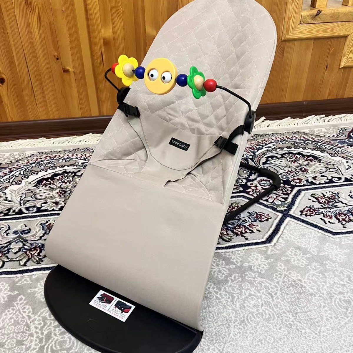 Baby Rocking Chair, Soothing Chair, Newborn Baby Cradle, Recliner, Coaxing Baby to Sleep, Baby Rocking Bed