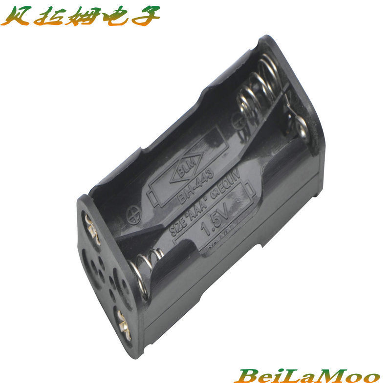 七号四节背靠背带线电池盒，7号电池盒，四节七号电池盒盒子