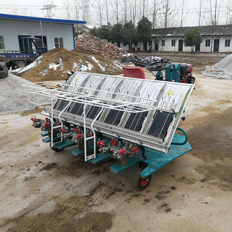 水稻插秧机山区丘陵梯田手扶便携式汽油插秧神器 4行6行稻子种植