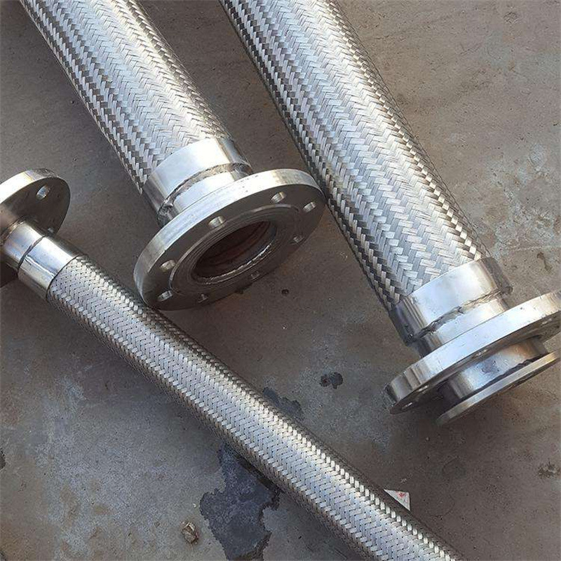 不锈钢316L金属软管，法兰式金属波纹软管，羊角扳把式金属软管
