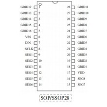 YL1640��SOP28���b��LED�@ʾ����оƬ �����AIP1640��TM1640