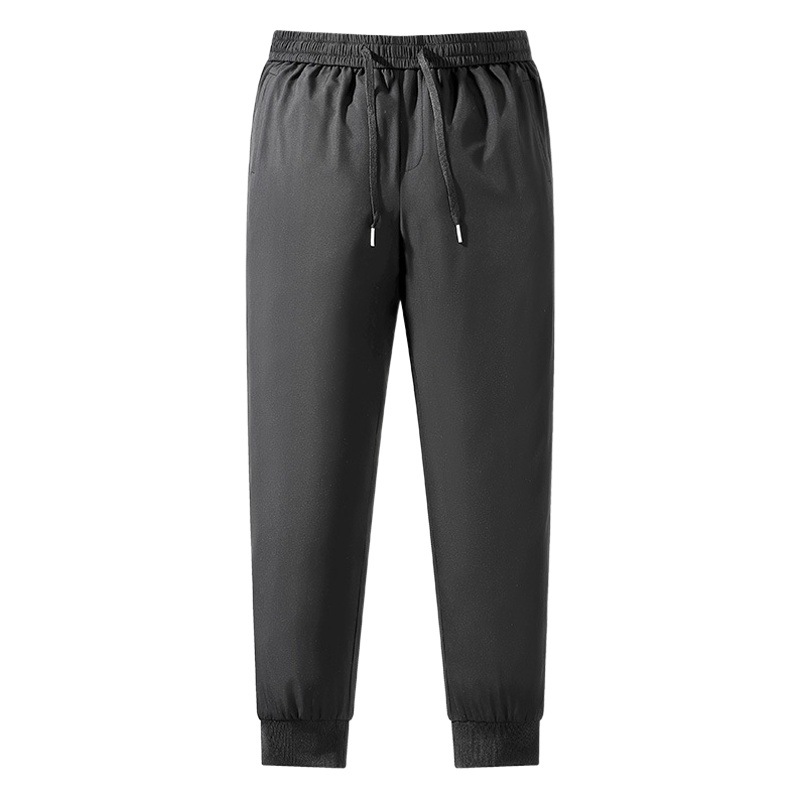 Winter Thickened Men's down Pants with Cuffs, Warm, Windproof, Cold-Resistant, New National Standard 90% White Duck down Pants for Men