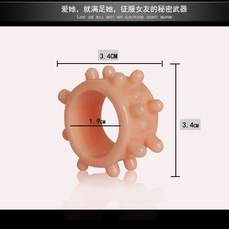 Delayed-action male penis enlargement sleeve with 3 oversized glans caps&mdash;intimate pleasure product, anti-slip design, replacement tool