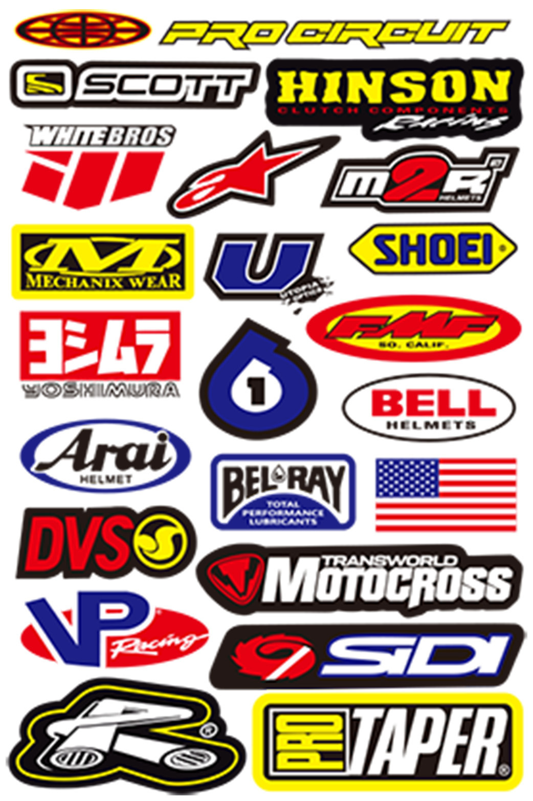 Nuevo Amazon motocross Racing pegatinas bicicleta piezas de coche patrocinador casco PVC calcomanías