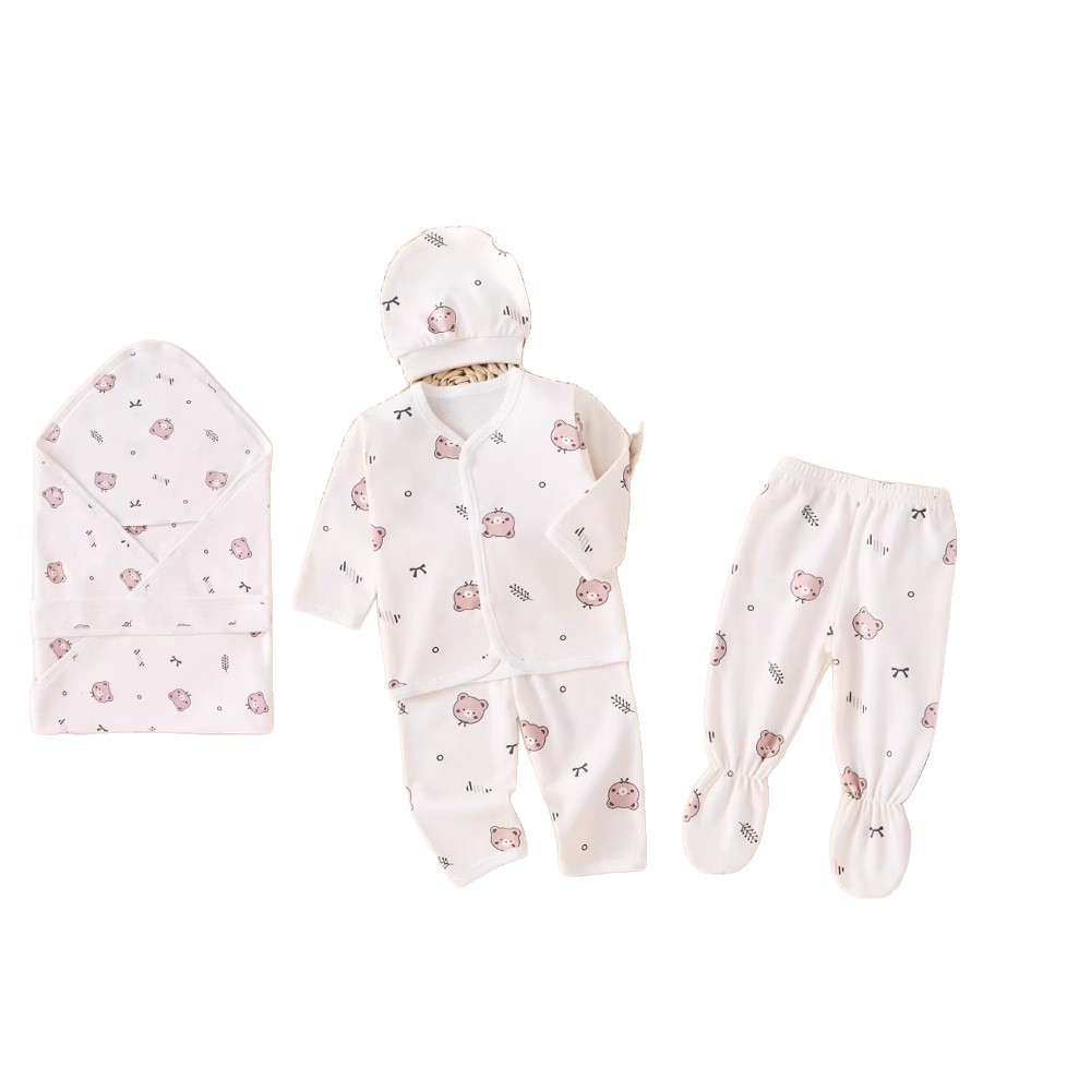 25 nuevas cajas de regalo de siete piezas de algodón ropa interior bebé cómodas y suaves cuatro estaciones de ropa para bebés