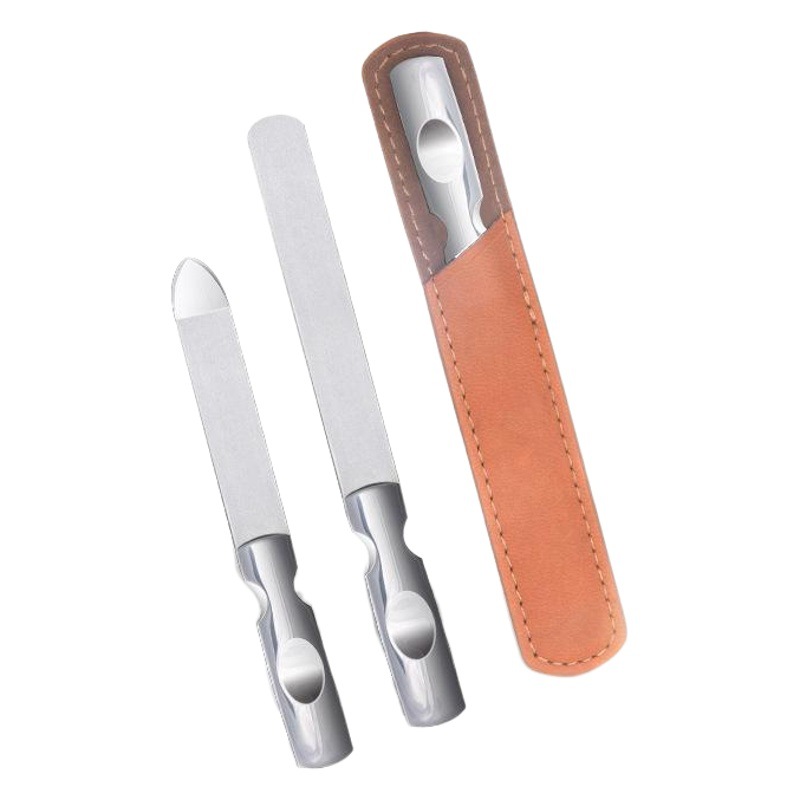 Al por mayor archivo de uñas de doble cara al por mayor archivo de uñas de acero inoxidable de cuatro lados tira de molienda de uñas traje de herramienta de manicura