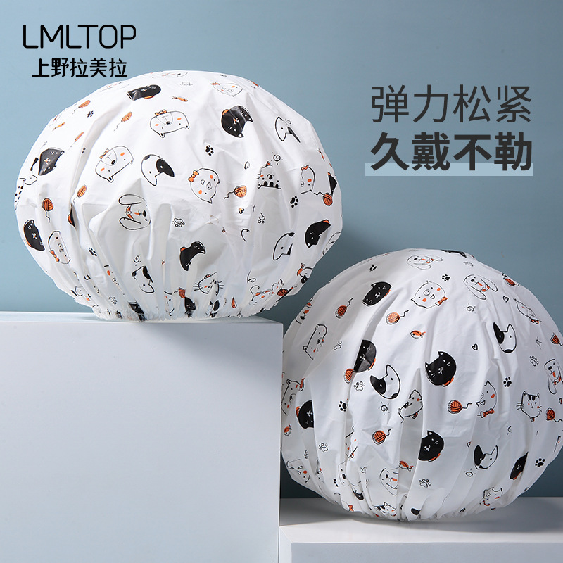Ramila de dibujos animados lindo gorro de ducha adulto gorro de ducha EVA baño banda de pelo pañuelo C0815