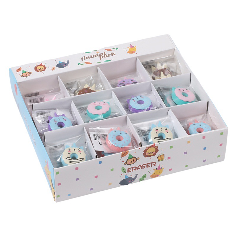 Borrador de donas Estilo de goma de dibujos animados creativo Regalo de premio de estudiante de goma de unicornio Papelería coreana T