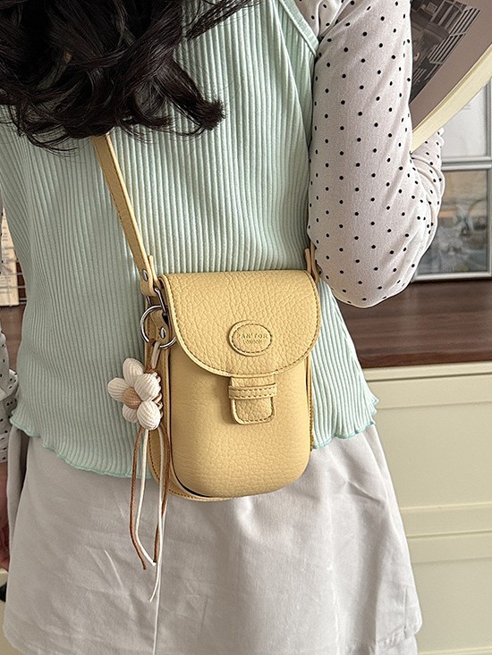 Bolso de mujer de verano popular portátil herradura de caballo bolso de teléfono móvil de textura alta moda color contraste bolso de hombro