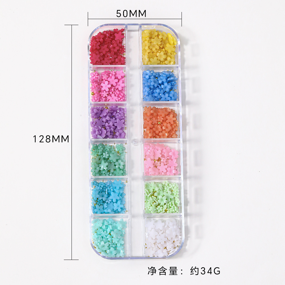 Gemas Planas de Resina para Uñas de Cinco Pétalos Decorativo DIY para Arte de Uñas image 5