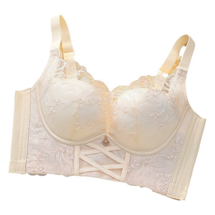 De alto grado retro elegante contraste color elegante bordado encaje ajustable mantenimiento ropa interior para mujeres