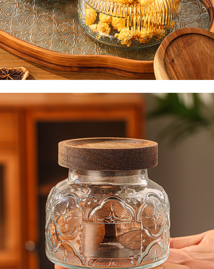 Grand bocal de conservation en verre avec couvercle hermétique_voghion.com