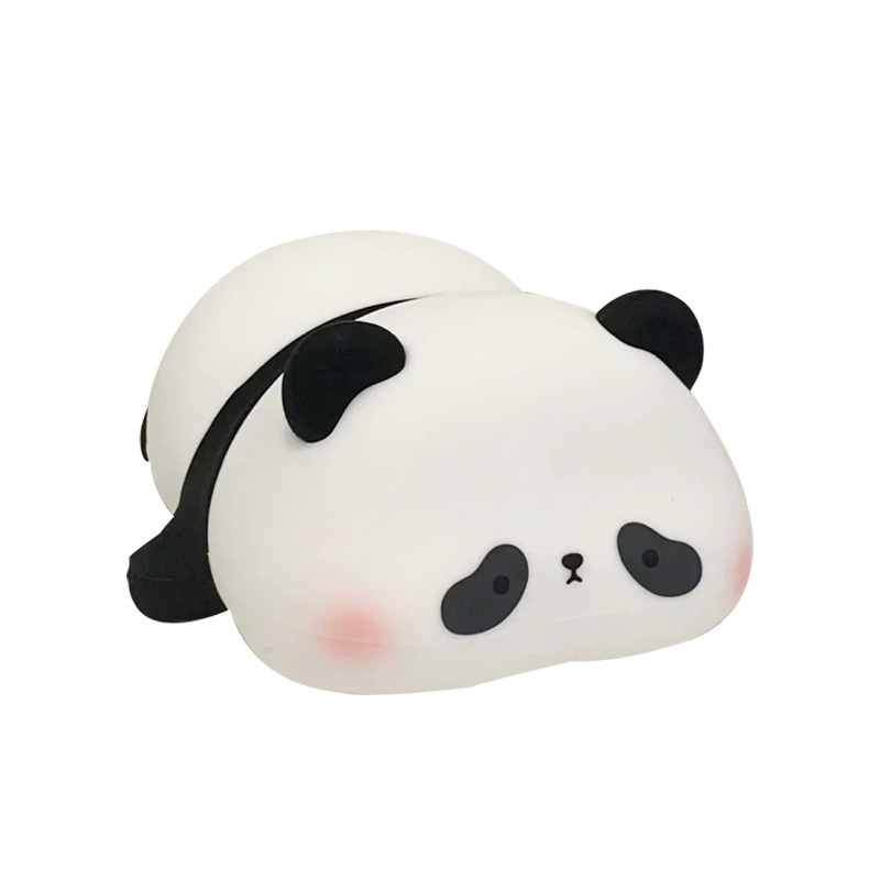 국경 간 폭발 팬더 통통한 박수 램프 실리콘 램프 침대 옆 책상 램프 충전 수면 램프