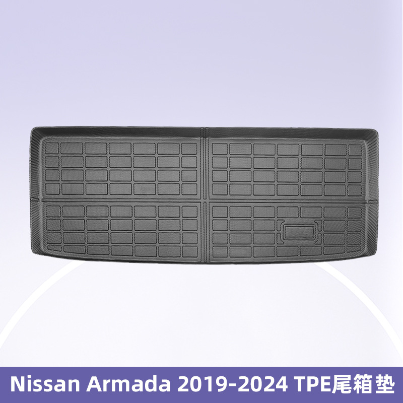 Aplicable a Nissan Armada 2019 - 2024 3D todo el tiempo TPE almohadilla de pie almohadilla de maletero