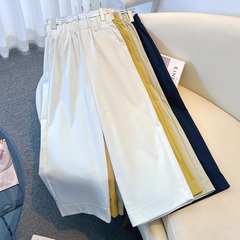 2025年メーカー直販夏用薄手9点ストレートパンツ、新作ハイウエストファッションバドカジュアルパンツ、人気ファッション