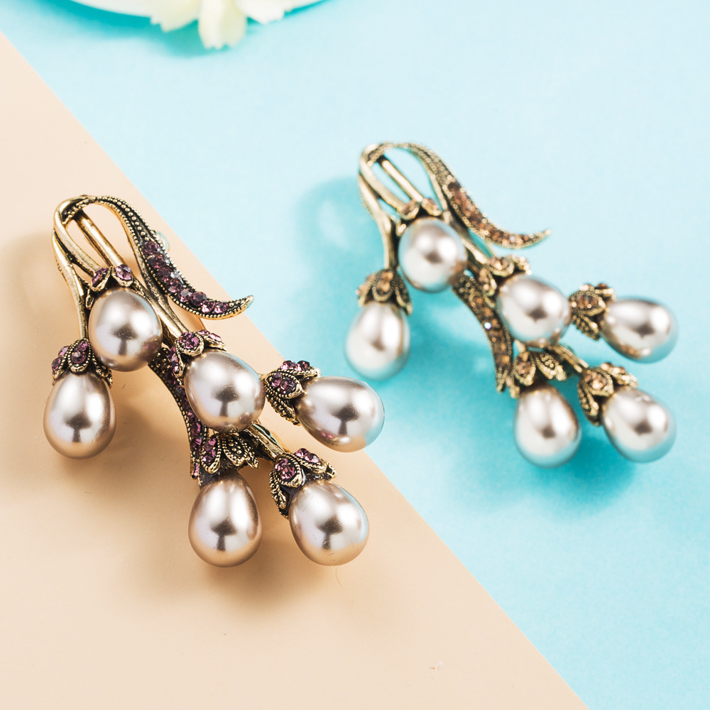 fashion pearl brooch alloy pin clothes accessories corsage jewelrypicture1