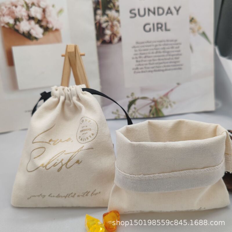 Eco-Friendly Cotton Canvas Drawstring Bags for Homestay Use, Combs, Jewelry, Grains, Spices, Toiletries, Dust-Proof Storage Bags, Customizable Eco-Friendly Cotton Canvas Drawstring Bags for Homestay Use, Combs, Jewelry, Grains, Spices, Toiletries, Dust-Proof Storage Bags, Customizable