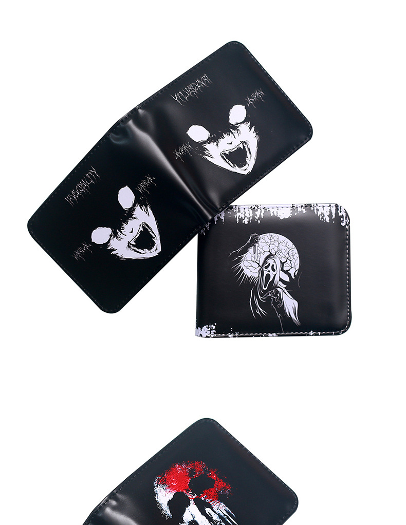Unisex Letter Skull PVC Open Small Wallets display picture 15