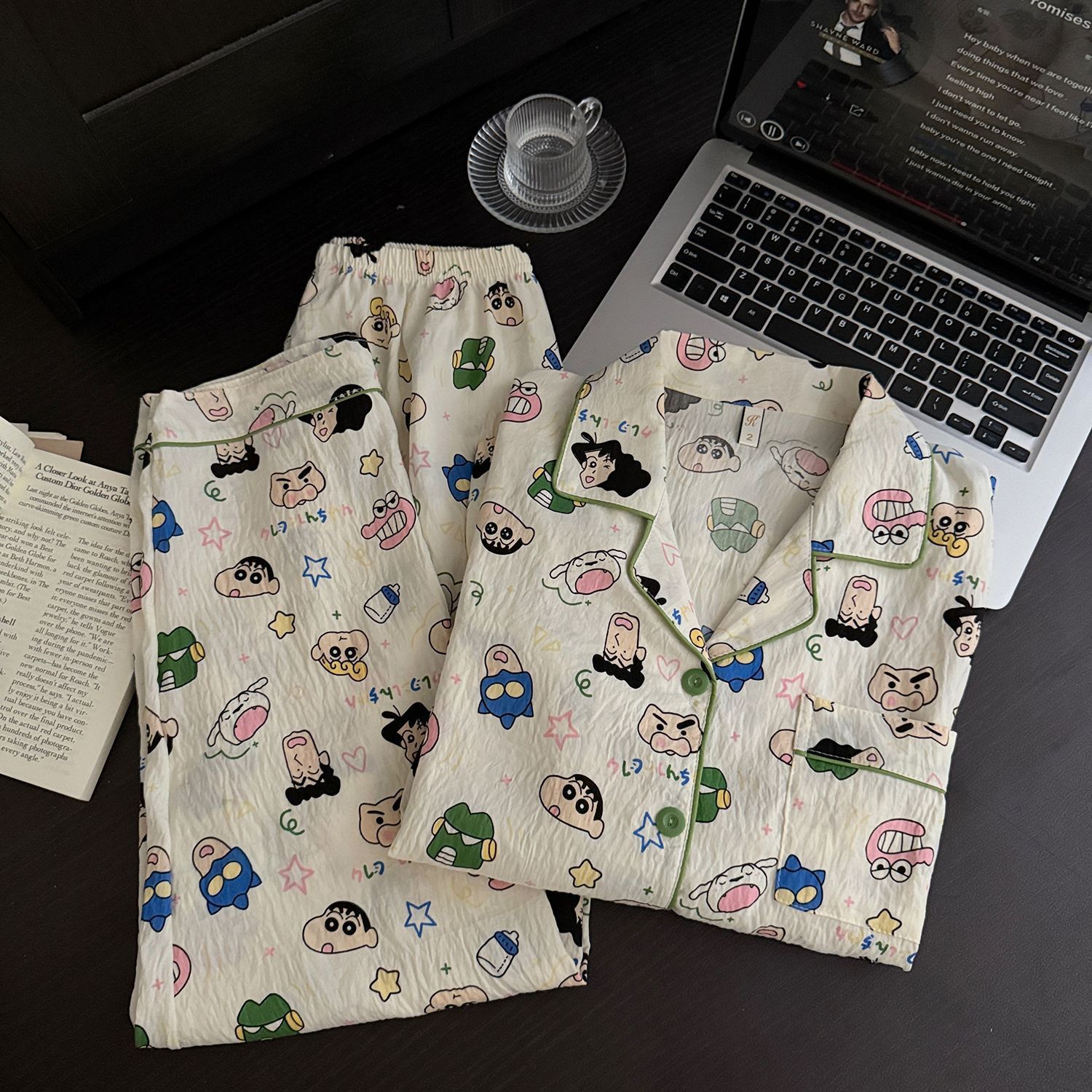 Al por mayor transfronterizo KT gato pijama mujer primavera y otoño nubes algodón manga larga 2026 nuevo juego de ropa de hogar encantadora super caliente