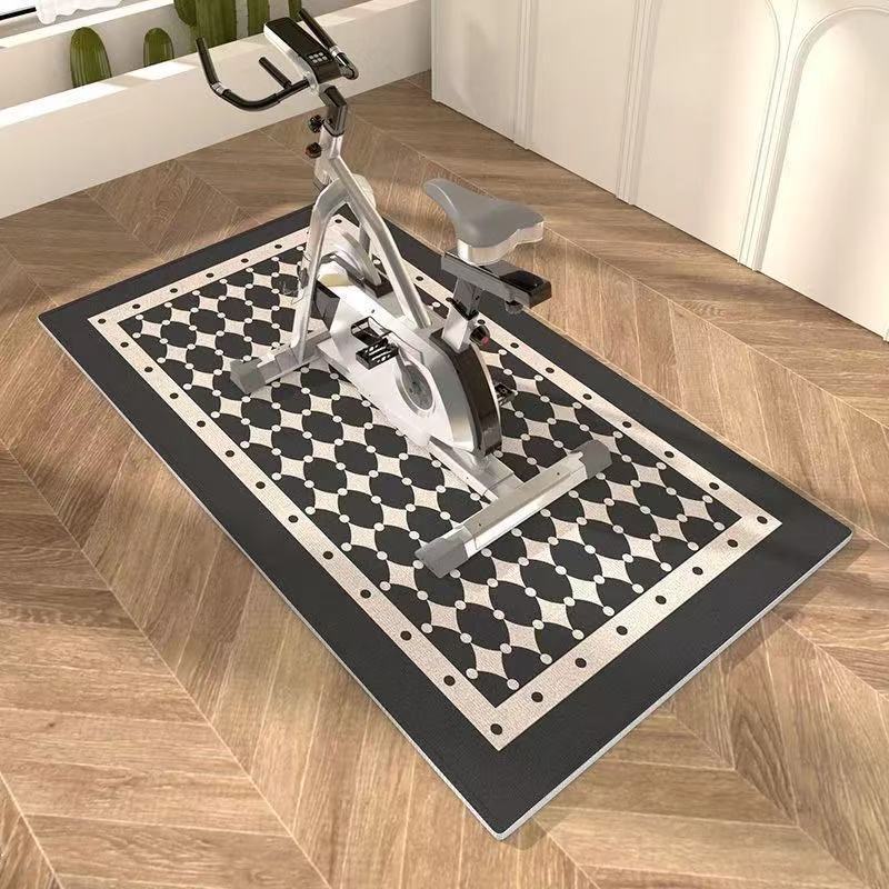 Dynamic Cycling Mat, Treadmill, Shock-Absorbing and Noise-Reducing Mat, Elliptical Machine, Indoor Fitness Exercise, Soundproof Carpet