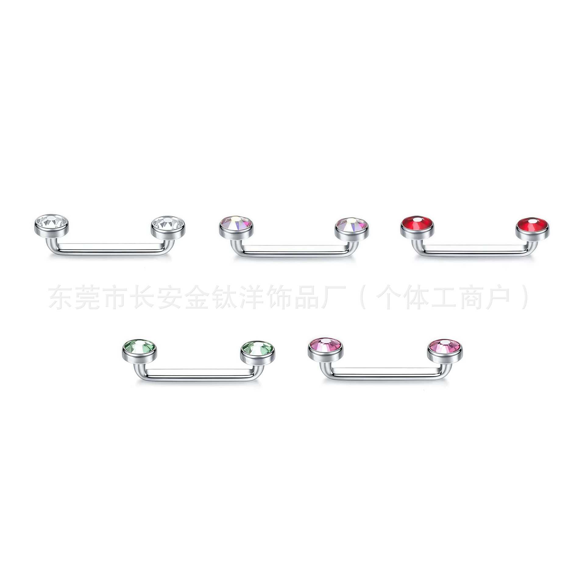 Pointed titanium steel lip stud product view