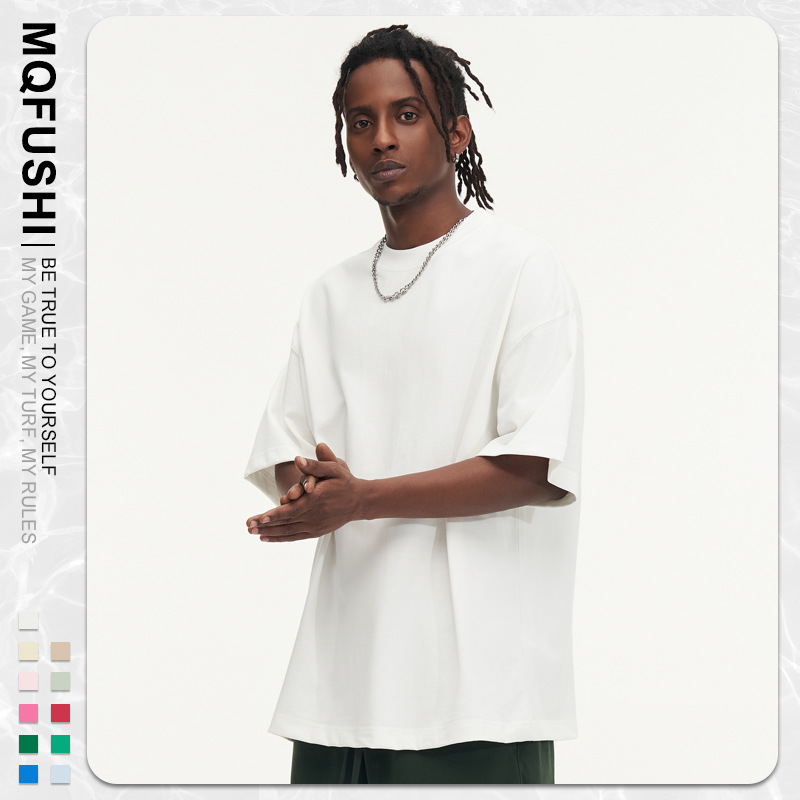 White-350g 무거운 티셔츠