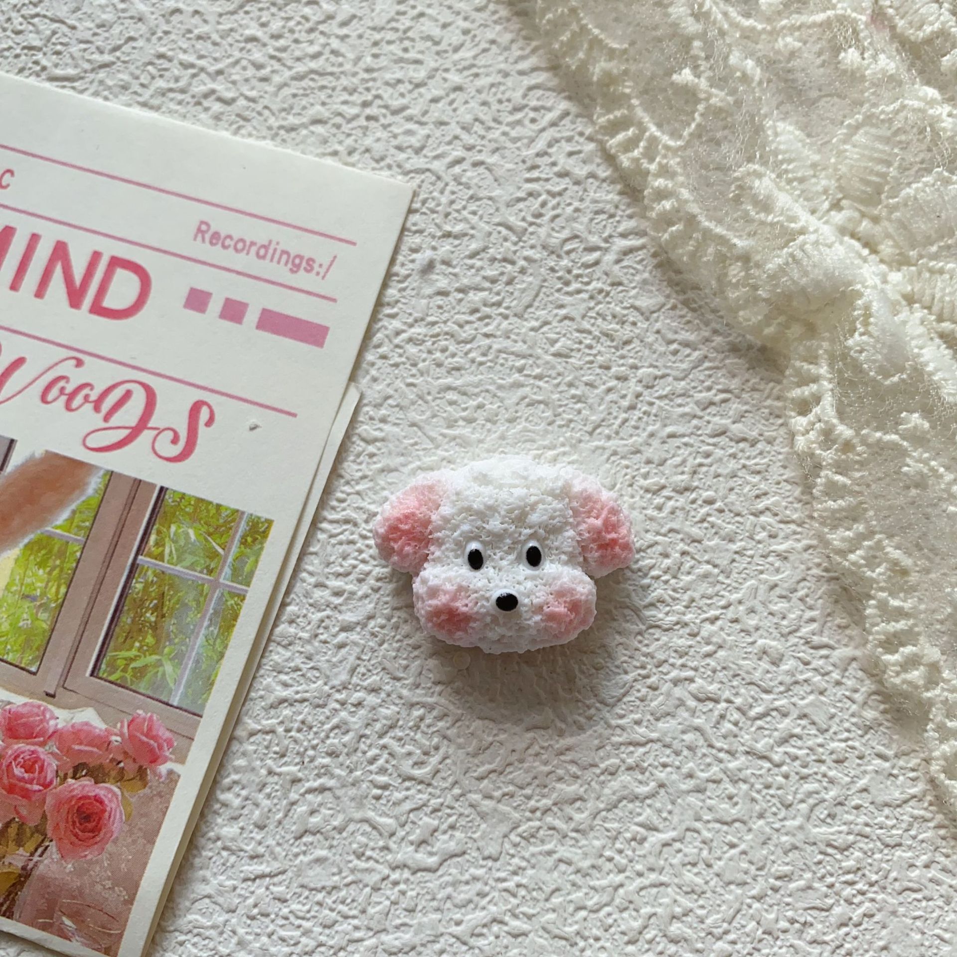 흰색 강아지 25mm*20mm