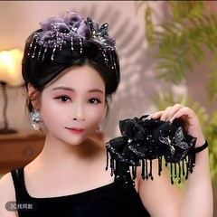 AB面在逃公主韩版蝴蝶结发夹时尚百搭鲨鱼夹轻奢设计款抓夹头饰品