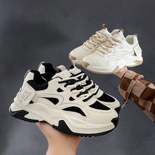 Thick-Soled Dad Shoes for Women, 2025 Spring and Autumn New Style, Versatile Platform Shoes for Students, Sports Shoes for Women, Mesh Casual Shoes for Women