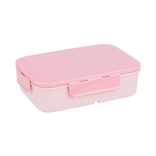 Flip-top divided lunch box for office workers that can be heated in a microwave oven Japanese-style student sealed lunch box with tableware factory direct sales