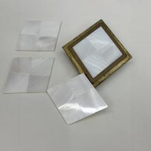 2024贝壳五金装饰辅料配件白贝42x52mm菱形双拼彩贝厂家