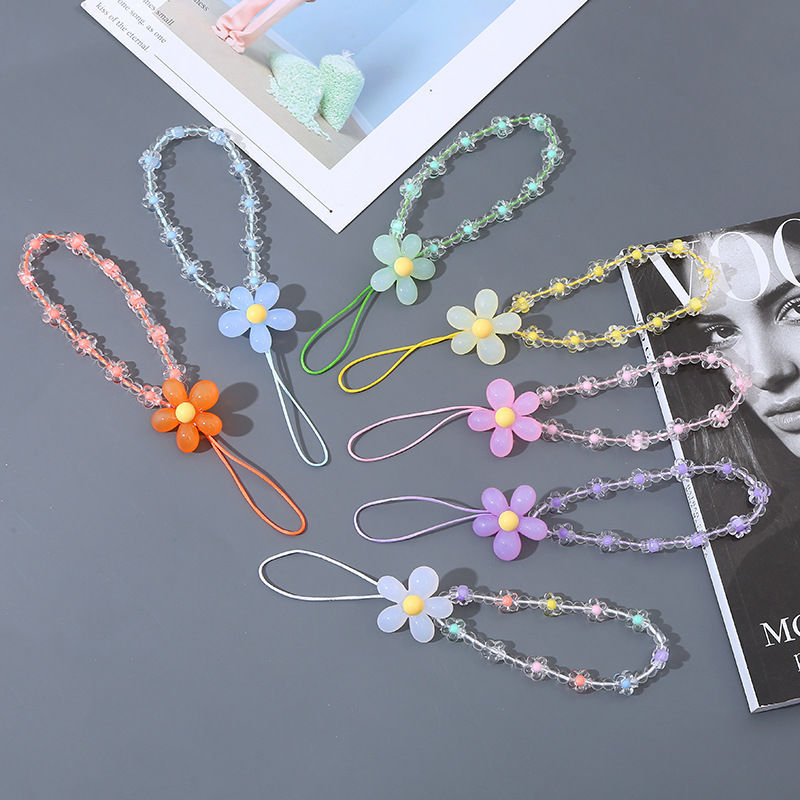 手机配饰新款手机挂绳手工短款珠子挂件吊坠饰品少女心手腕绳可爱