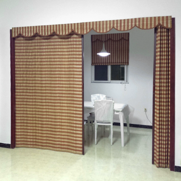 Бамбуковая штора-перегородка для раздвижных дверей, для отелей, балконов, вентиляционная, полупрозрачная, из бамбукового волокна, плетеная, в новом китайском стиле