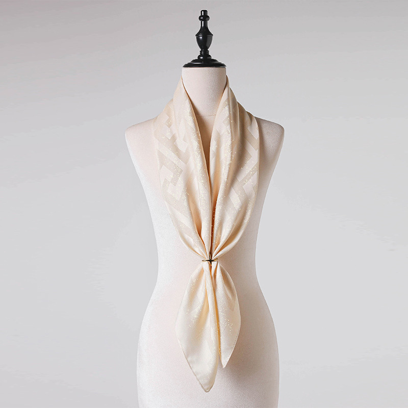 Retro Seidenschal Quadratisch Damen Sommer Versatile Kopftuch_voghion.com