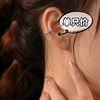 Long ear clips, earrings with tassels with pigtail, no pierced ears, simple and elegant design, European style