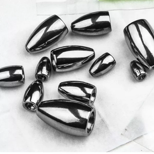 Szbc Export Quality Tungsten Steel Tube-Shaped Bullet Weights, Natural Color, Texas Rig Bullet Weights, Specialized for Lure Fishing