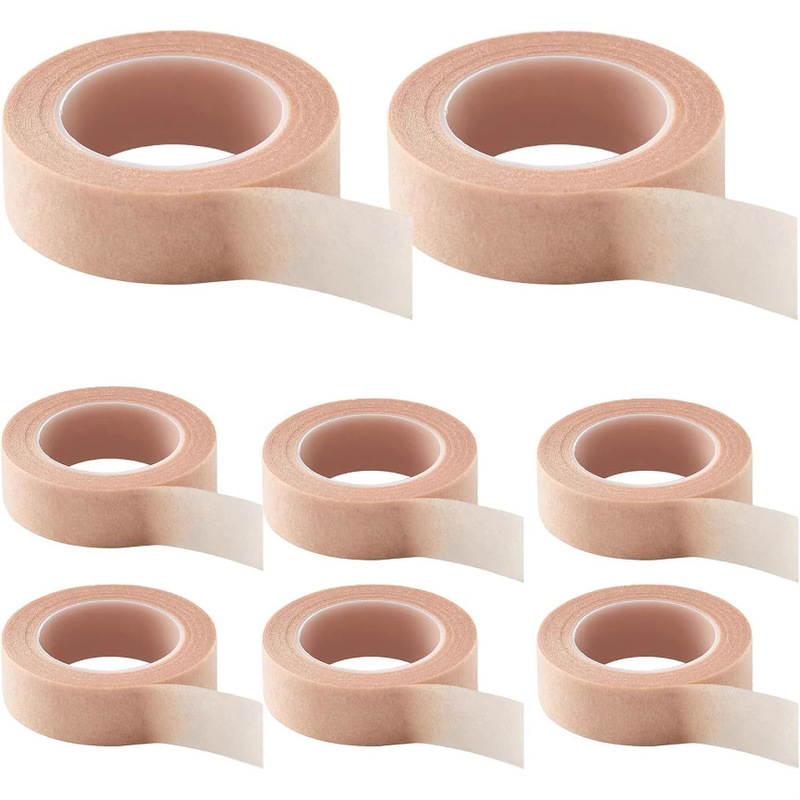 Microporous tan surgical tape self-adhesive skin color brown double eyelid adhesive breathable non-woven paper tape