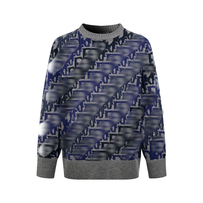High-end version with correct Didi logo gradient jacquard all-over print sweater for men and women, high-end luxury fashion versatile knitwear