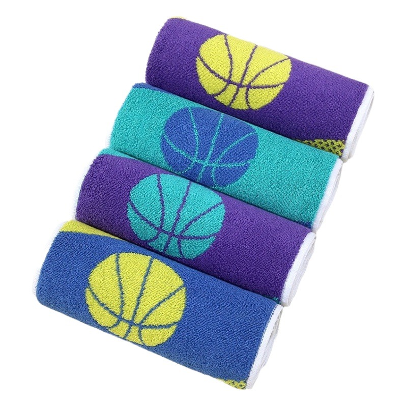 Dopamine sports towel wholesale 32 strands cotton yarn-dyed marathon towel fitness running sports towel custom