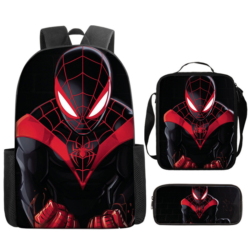 Cross-border nuevo Marvel Spider-Man mochila de estudiantes de primaria y secundaria mochila de dibujos animados de gran capacidad mochila de almuerzo