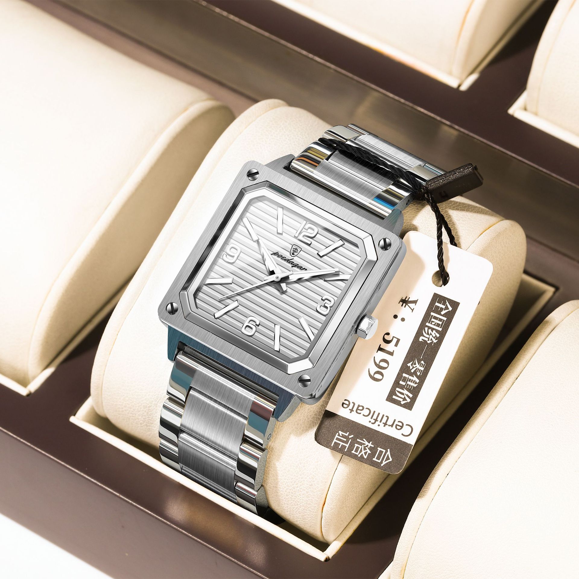 Marca suiza reloj luminoso impermeable para hombre nuevo reloj de cuarzo de moda en vivo comercio exterior estilo caliente de una pieza