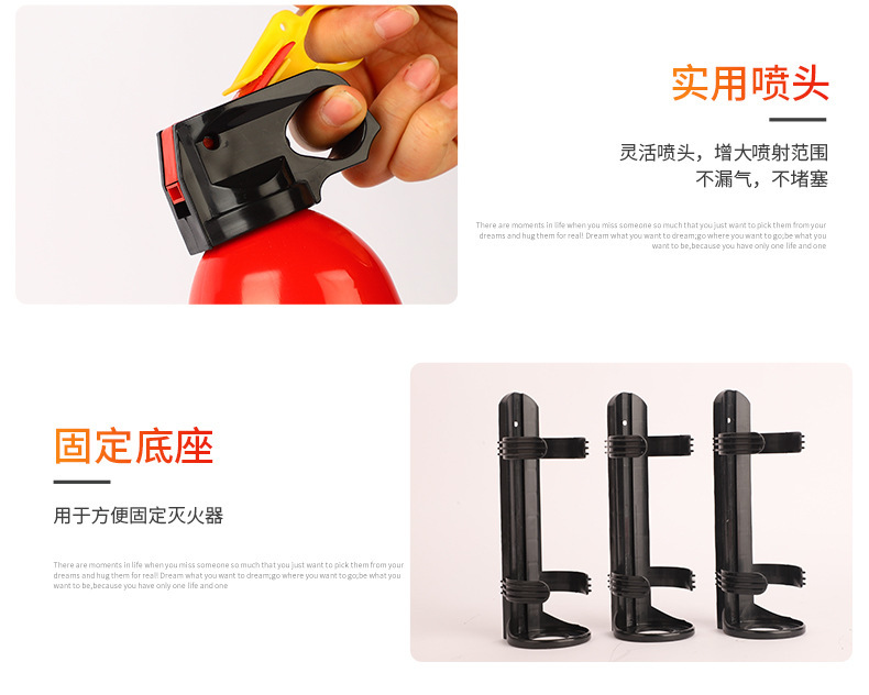 Manufacturer Wholesale Simple Small Car-Mounted Fire Extinguisher, Portable 620ml Water-Based Household Fire Extinguisher