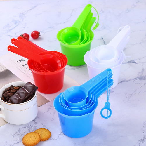 Factory Supply Baking Measuring Cups and Spoons 11PC Plastic Measuring Spoon Set DIY Baking Tools PP Graduated Measuring Cups